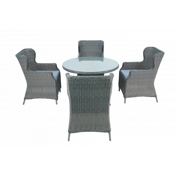 Rund matgrupp utomhus | 4 stolar | Dynor ing�r | Jacksonville gr�