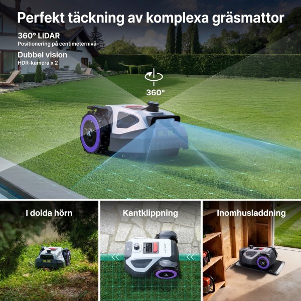 Robotgräsklippare utan begränsningskabel 500 m² | 360° LiDAR + HDR-kameror | ANTHBOT M5 Robotgräsklippare utan begränsningskabel 500 m² | 360° LiDAR + HDR-kameror | ANTHBOT M5