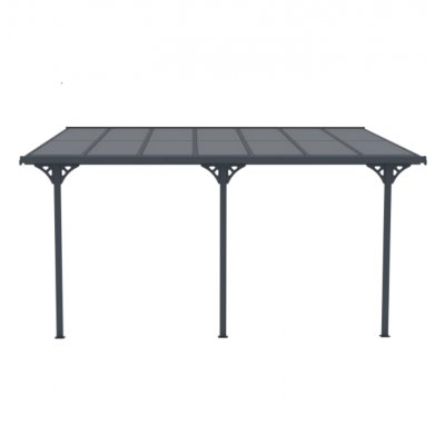 Altantak 4,3x3 m | Kanalplast / Aluminium | Extra hög | Grå