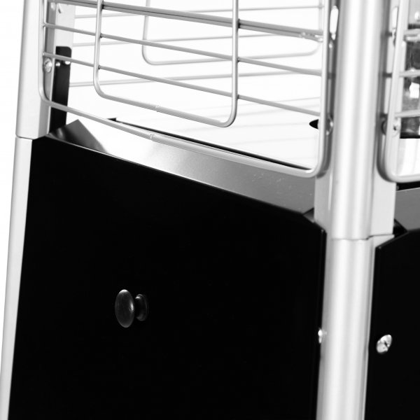 Gasdriven terrassv�rmare 13kW | Pyramidformad | Svart