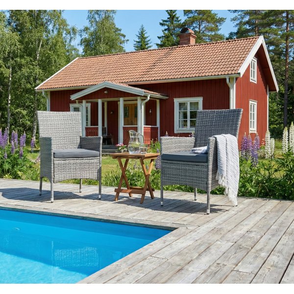 Matstol i konstrotting | Gr� | Dynor ing�r | 2-pack