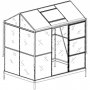Vxthus med adaptiv drrplacering 3,5m | 4mm skerhetsglas | Svart
