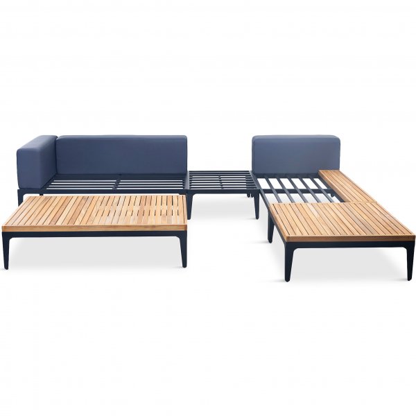 Loungegrupp fr trdgrden | Teak och aluminium | Lyfco Bjrkskr