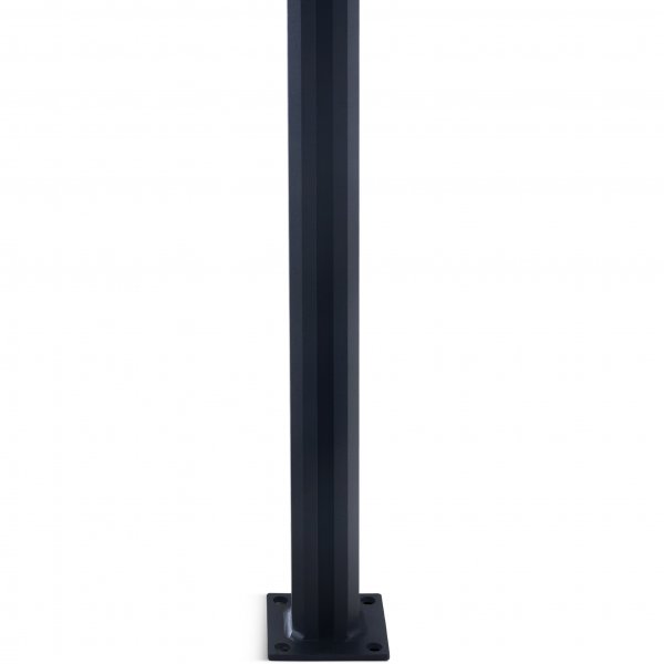 Mittstolpe till glasrcke | Svart