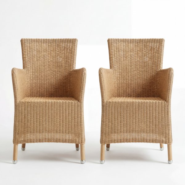 Konstrottingstol i natur med armstöd | Yxland 2-pack | 53x62x86 cm Konstrottingstol i natur med armstöd | Yxland 2-pack | 53x62x86 cm