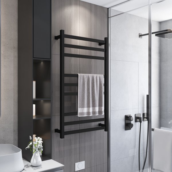 Elektrisk handdukstork 60x102,5x12cm | SC05 | Svart Elektrisk handdukstork 60x102,5x12cm | SC05 | Svart