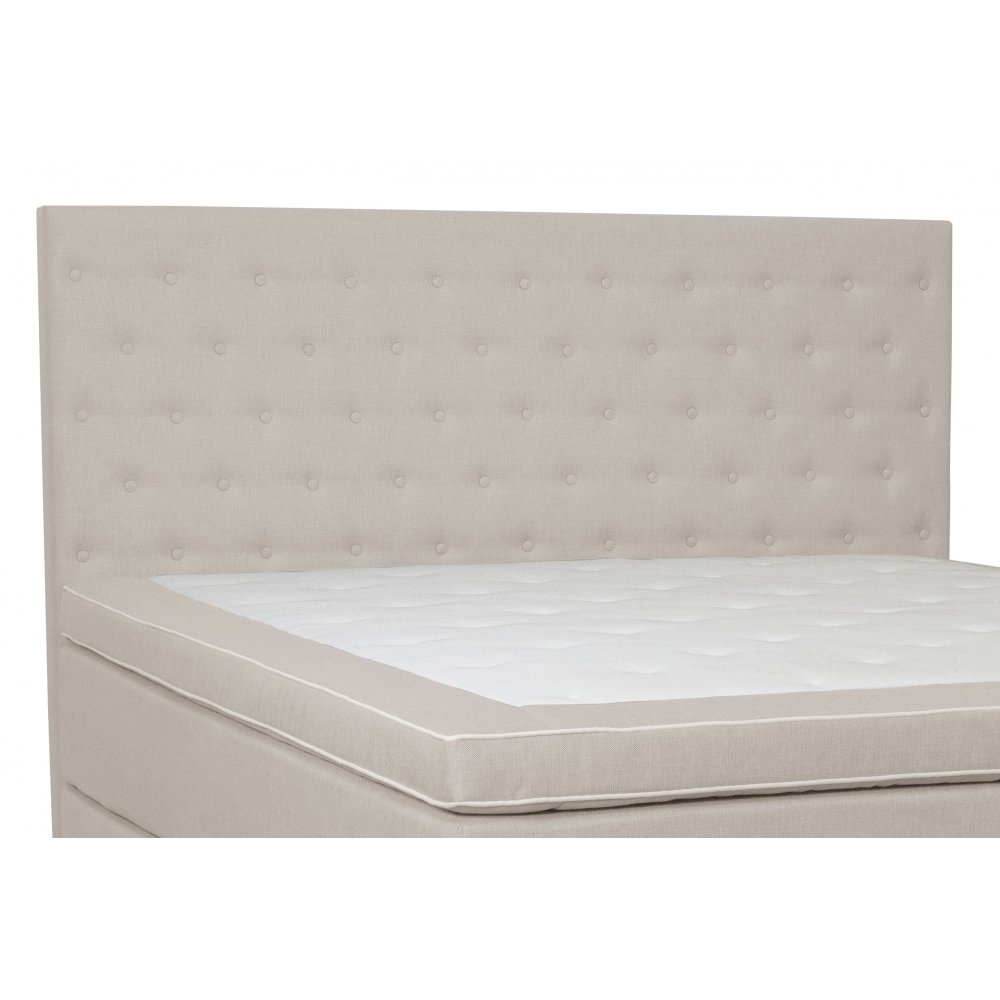 Sänggavel med knappar 160 cm bred beige