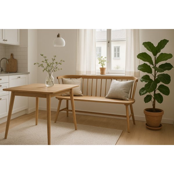 Pinnsoffa 142 cm i massiv oljad ek | Sandhamn