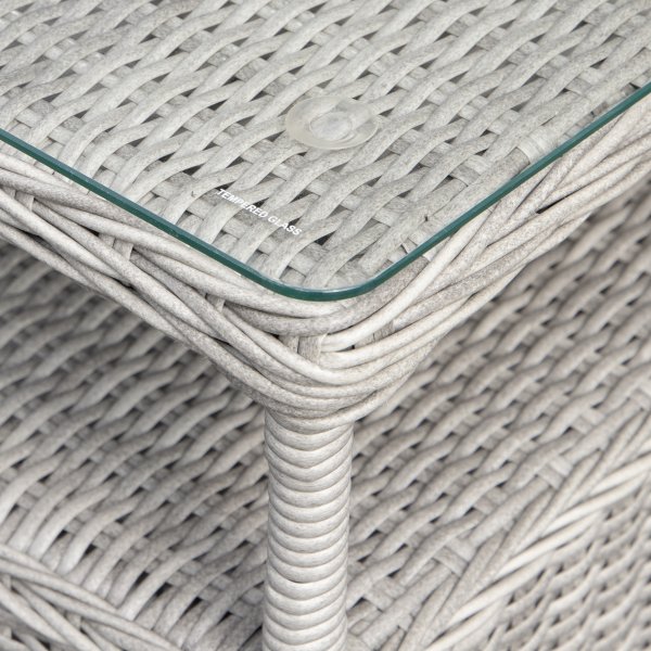 Sidobord i gr konstrotting | 48x48 cm | Tore