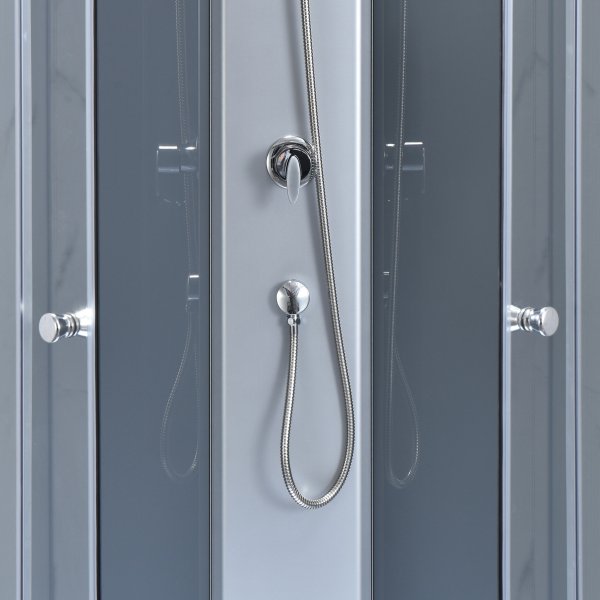 Komplett duschkabin med aluminiumprofiler Komplett duschkabin med aluminiumprofiler