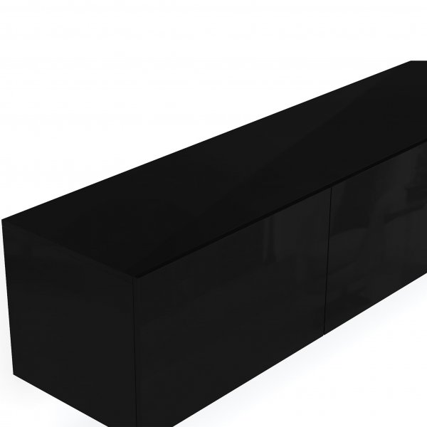 Tv-bnk inkl. hyllor 41x240 cm | Vgghngd | Badachro - Svart