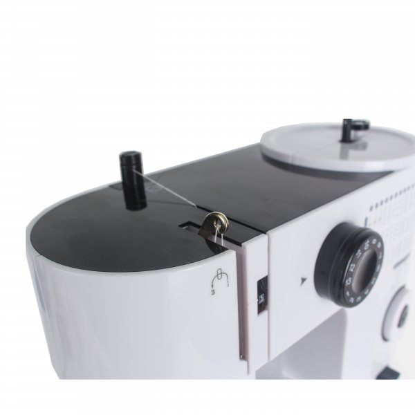 Symaskin elektrisk med bord | 39 S�mmar & tvillingn�l | LED-belysning | Vit/Svart
