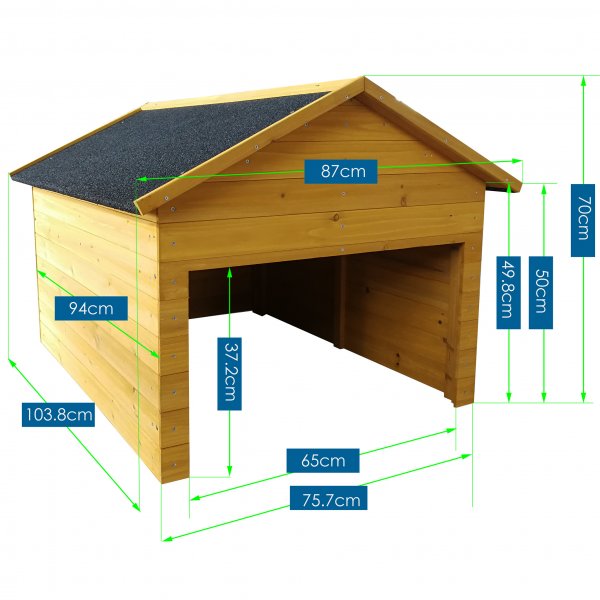 Hus/garage till robotgrsklippare - 104x86cm