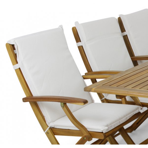 6 st stolsdynor till fällstolar | Vit 6 st stolsdynor till fällstolar | Vit