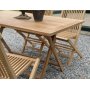Salt utematgrupp matbord 120x70 cm med 4 st Salt matstolar - Teak