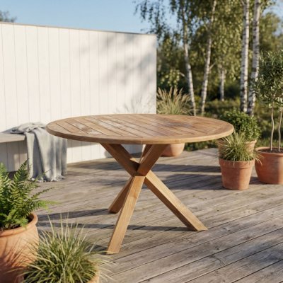 Runt Matbord i teak | 150 cm Diameter | Solö