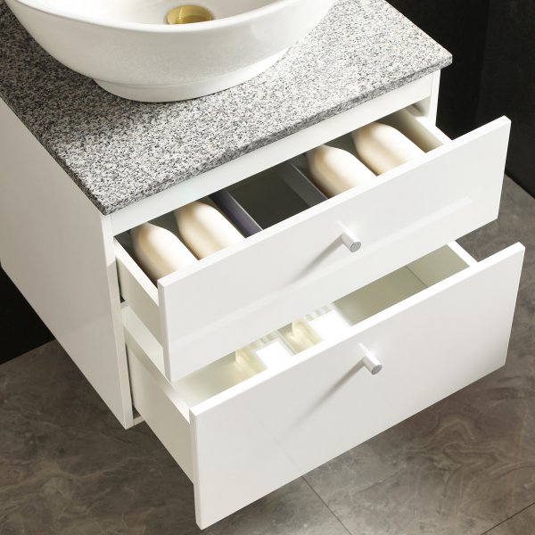 Kommod 60cm | Bänkskiva i marmor | Med tvättställ | Cauda Kommod 60cm | Bänkskiva i marmor | Med tvättställ | Cauda