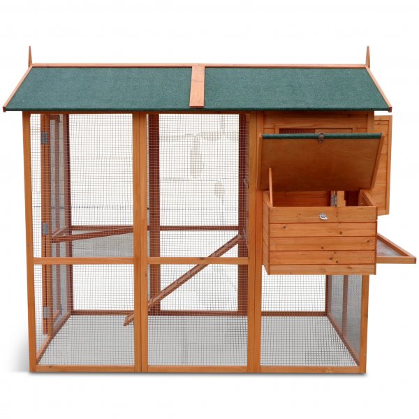 Hönshus med hönsgård | Lättstädat | Färdig byggsats | 1,9x1,7x1,6m Hönshus med hönsgård | Lättstädat | Färdig byggsats | 1,9x1,7x1,6m