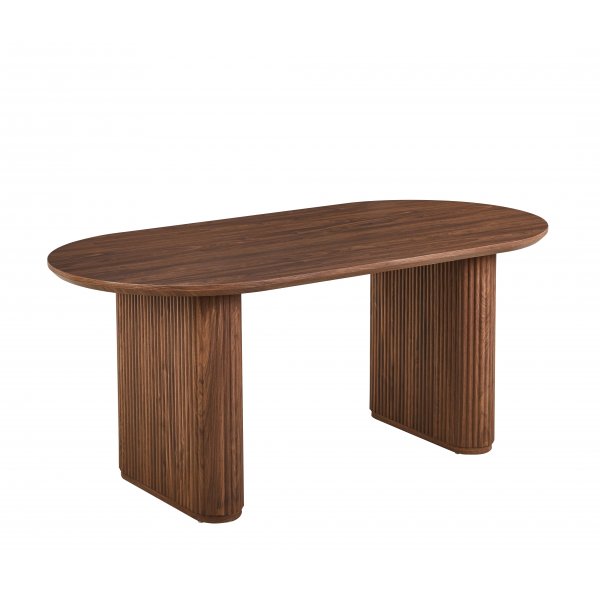 Matbord 180 cm i valn�t med r�fflade tr�ben | Callum