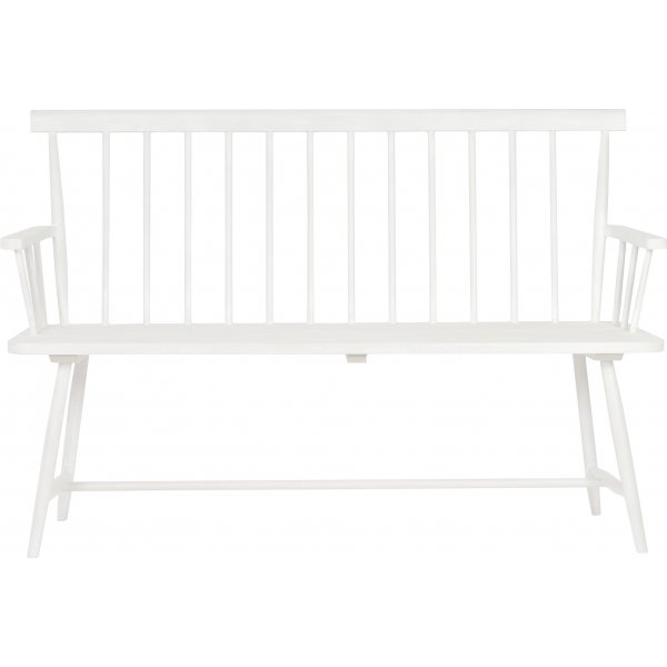 Pinnsoffa Karl vit  klassisk trsoffa i svensk design och massiv hevea