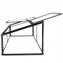 Minivxthus med tv luckor | 4mm skerhetsglas | Svart