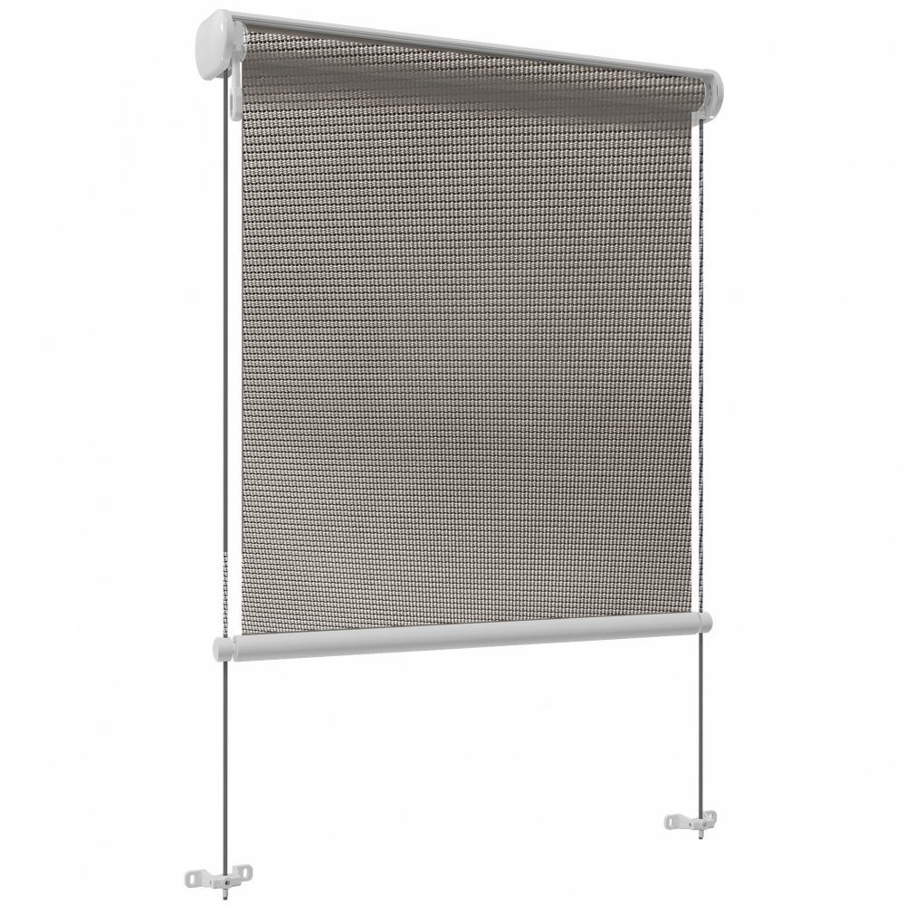 Vertikalmarkis/Balkongmarkis 4x2,5m | Fjärrkontroll | Ljusgrå | Lagerutförsäljning | Vertikalmarkis med många användningsområden