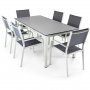 Underhllsfria utembler i hgtryckslaminat & aluminium | Bord & 6 stolar