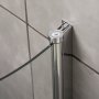 Duschh�rna med rundade d�rrar i 6mm s�kerhetsglas