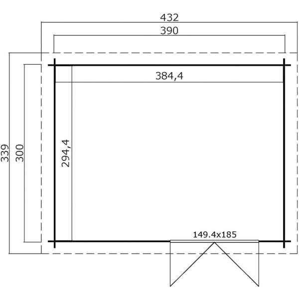 Friggebod 11,7m² | Nordisk gran | Adalina 28 Friggebod 11,7m² | Nordisk gran | Adalina 28
