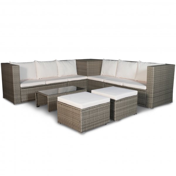 Exklusiv loungegrupp | Inbyggd förvaring | Brun konstrotting | Djursvik Exklusiv loungegrupp | Inbyggd förvaring | Brun konstrotting | Djursvik