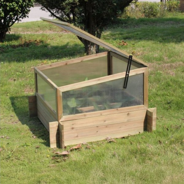 Mini växthuslåda 98×98×62,5 cm | För förodling & odling utomhus | Trä Mini växthuslåda 98×98×62,5 cm | För förodling & odling utomhus | Trä