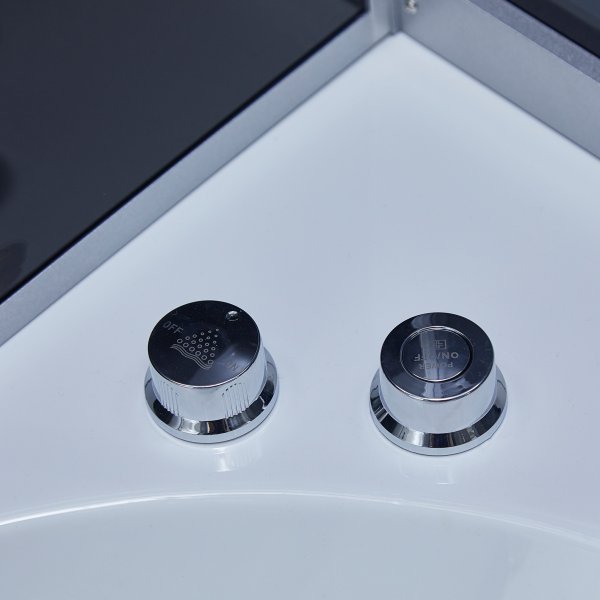 Rektangul�r duschkabin med jacuzzi-badkar