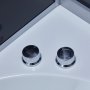 Rektangulr duschkabin med jacuzzi-badkar