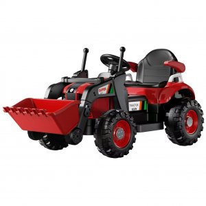 Eltraktor för barn 6V | Grävskopa | 4,5Ah | Röd/Svart Eltraktor för barn 6V | Grävskopa | 4,5Ah | Röd/Svart