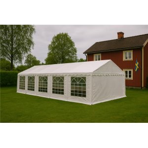 Partytält 4x10 m | Galvaniserad stål ställning | Vit Partytält 4x10 m | Galvaniserad stål ställning | Vit