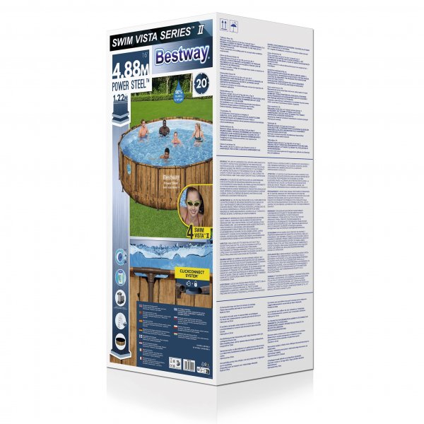 Bestway pool ovan mark �4,88m | Power Steel Swim Vista II (56725)
