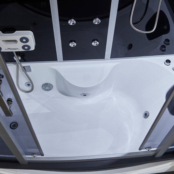 Rektangul�r duschkabin med jacuzzi-badkar