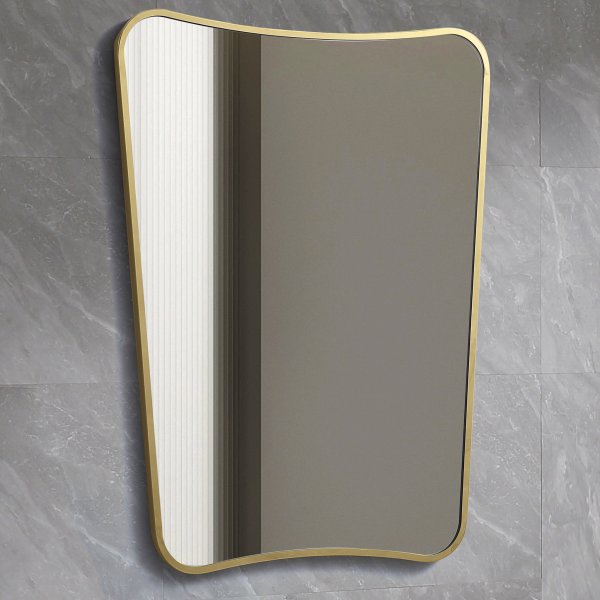 Spegel med rundade former - TIFFANY GOLD