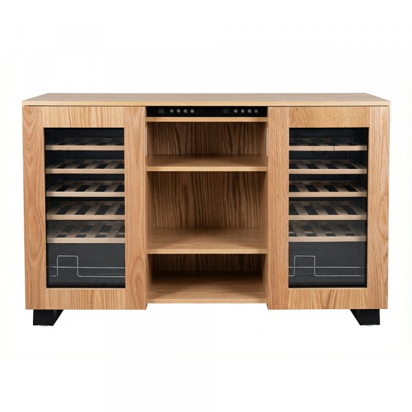 Vinsk�p med dubbla temperaturzoner � Twin vinkyl 24 flaskor med LED-belysning