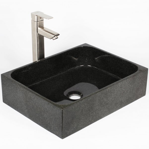 Tvttstll 45x35cm | Svart natursten | Unika skiftningar