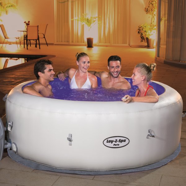 Uppblåsbart spabad med LED-belysning för 4-6 personer - Bestway Lay-Z-Spa Paris AirJet (54148) Uppblåsbart spabad med LED-belysning för 4-6 personer - Bestway Lay-Z-Spa Paris AirJet (54148)