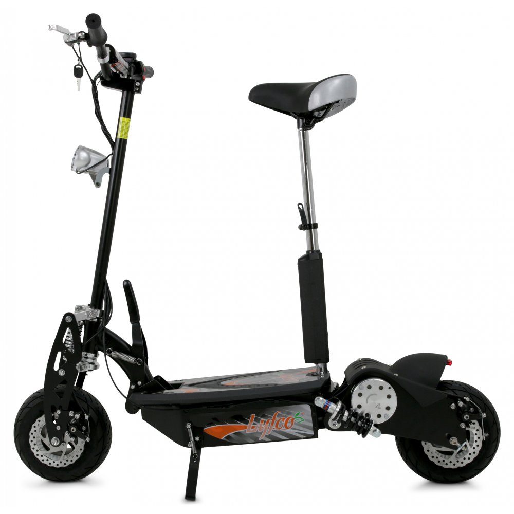 Elscooter 1000W med sadel 38 km/tim Hopfällbar Lyfco 1000 W motoreffekt