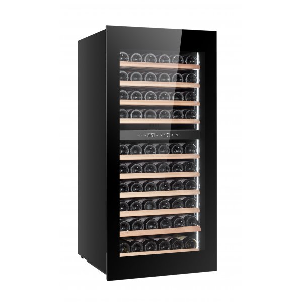 Integrerad vinkyl 60 flaskor | Push-to-Open | Extra tystg�ende | LED-belysning