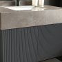 Badrumspaket | Tlig sintrad sten | LED-spegel | Cirrus Grey