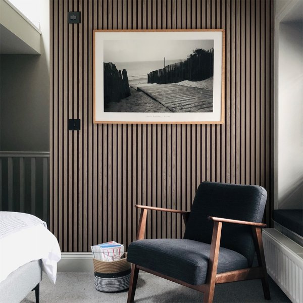 Tr�lamell akustikpaneler | 2700x600x21mm | Valn�t