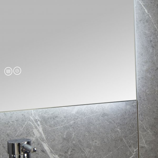 Badrumsspegel | LED-belysning | Anti-fog & touch-styrning | Rektangulär Badrumsspegel | LED-belysning | Anti-fog & touch-styrning | Rektangulär