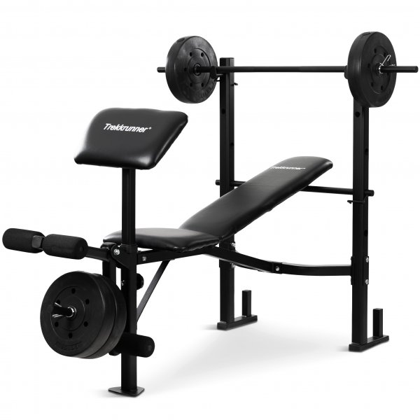 Trningsbnk / Skivstngsset Viking | Lat Tower, skivstng och vikter