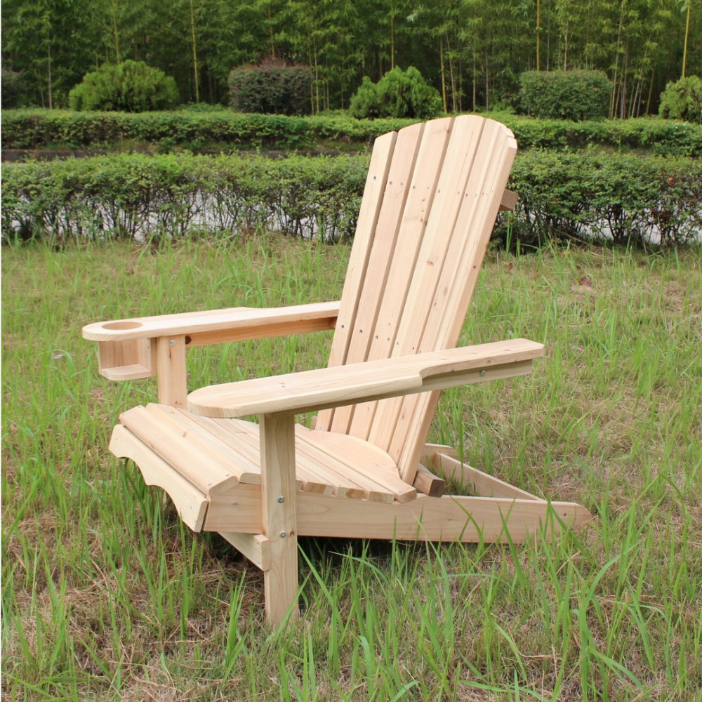 däckstol i trä klassisk loungestol för uteplats 91×77,5×93 cm