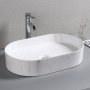 Ovalt handfat 61x38cm | Marmormnstrat porslin | Lyxig design