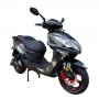 Elmoped 2000W | 72V 20Ah litiumbatteri | Upp till 45 km/h | Moped klass I | Rckvidd 50 km | Svart med rda detaljer